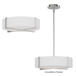Dexter 15" LED Flush Mount/ Pendant Convertibie