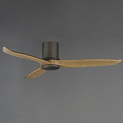 Woodwind 52" Solid Wood Blade Hugger Fan w LED