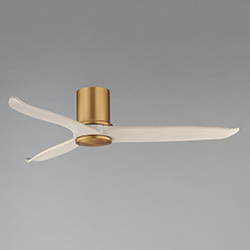 Woodwind 52" Solid Wood Blade Hugger Fan w LED