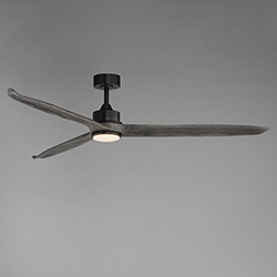 Woodwind 72" Solid Wood Blade Fan w LED